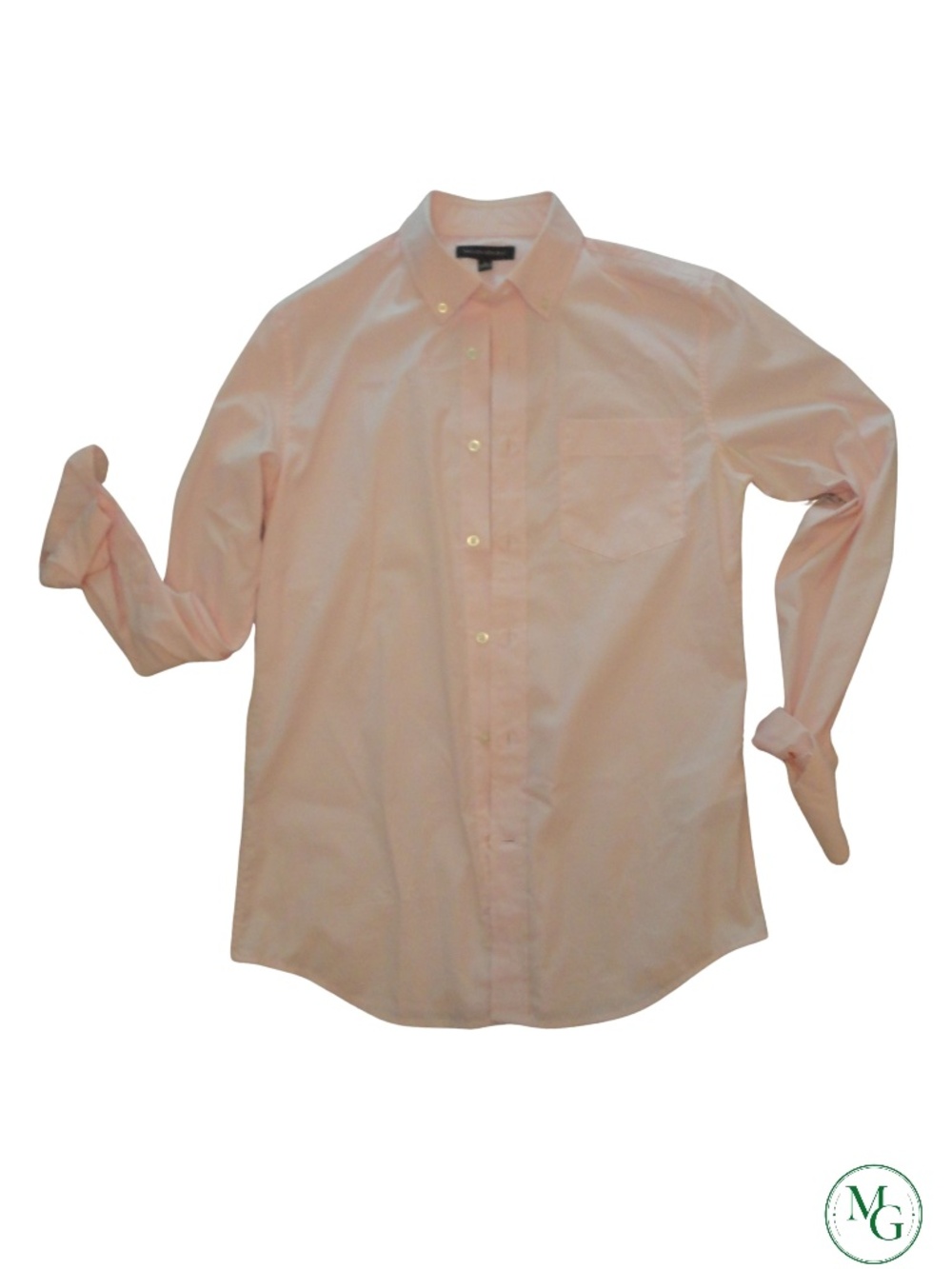 Banana Republic Women' Pastel Pink Button Down Dress Shirt S Cotton Blend Casual